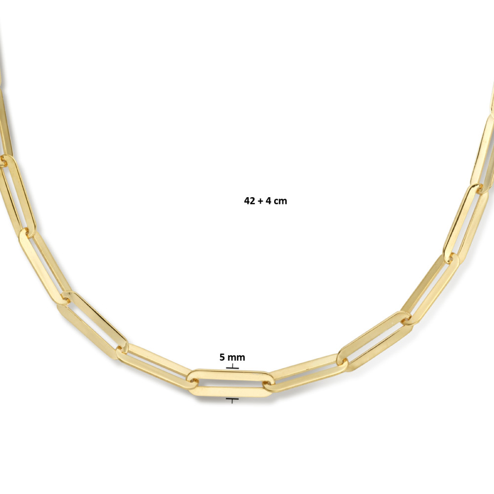 ovale-schakelketting-goud-op-zilver-lengte-verstelbaar-42-46-cm