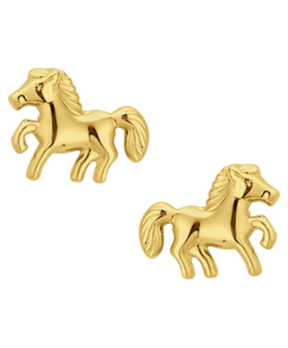paard-oorstekers-goud-14-karaat-kinderoorknopjes