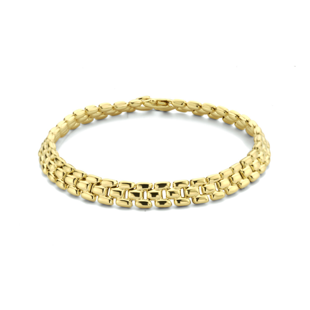panter-schakelarmband-dames-glanzend-gold-plated-6-9-mm-breedte-lengte-19-cm