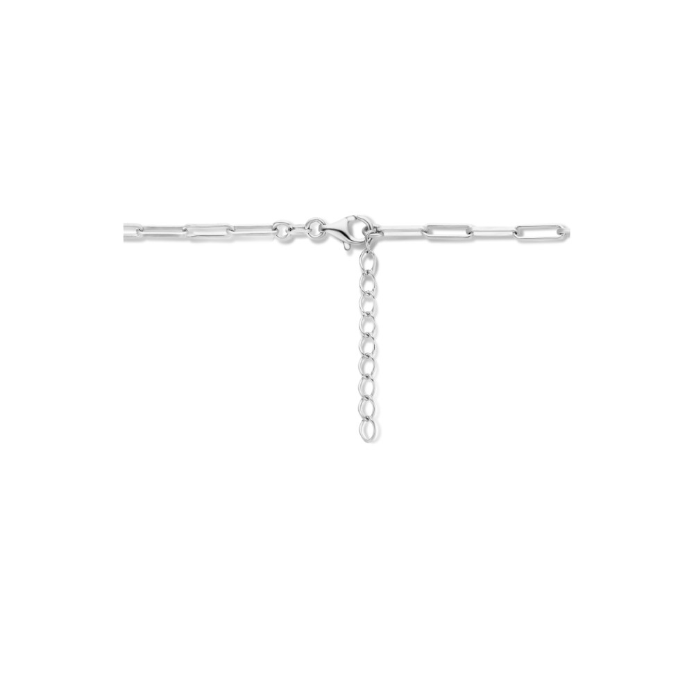 paperclip-2-3-mm-schakelcollier-zilver-gerhodineerd-lengte-verstelbaar-41-45-cm