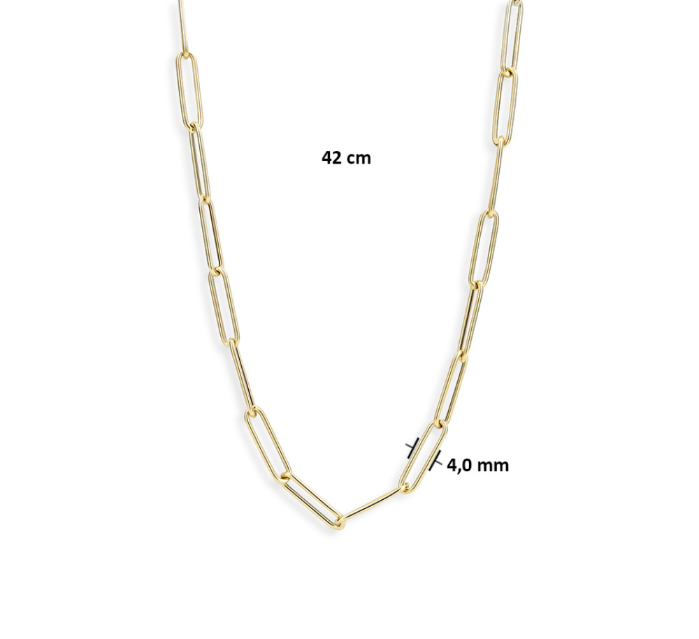 paperclip-4-mm-schakelcollier-goud
