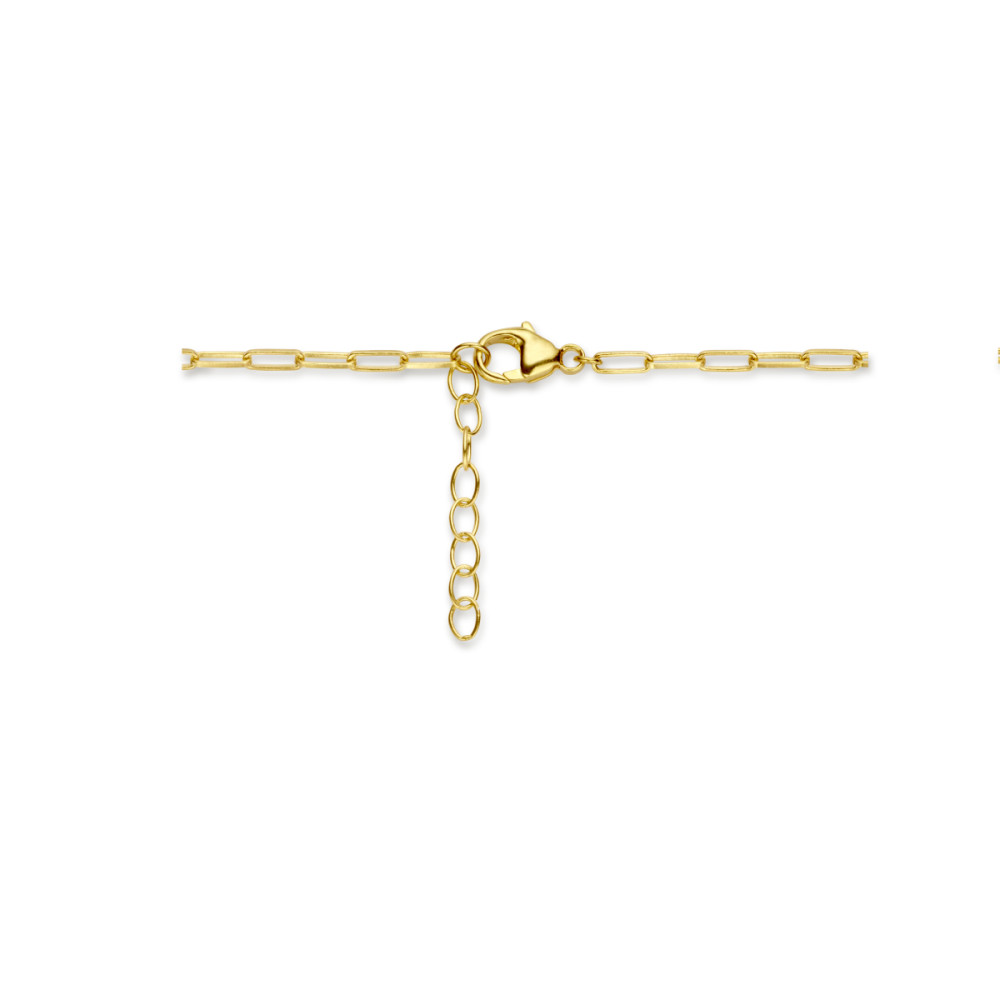 paperclip-parelcollier-2-3-mm-ketting-met-hanger-goud-op-zilver-lengte-verstelbaar-42-45-cm