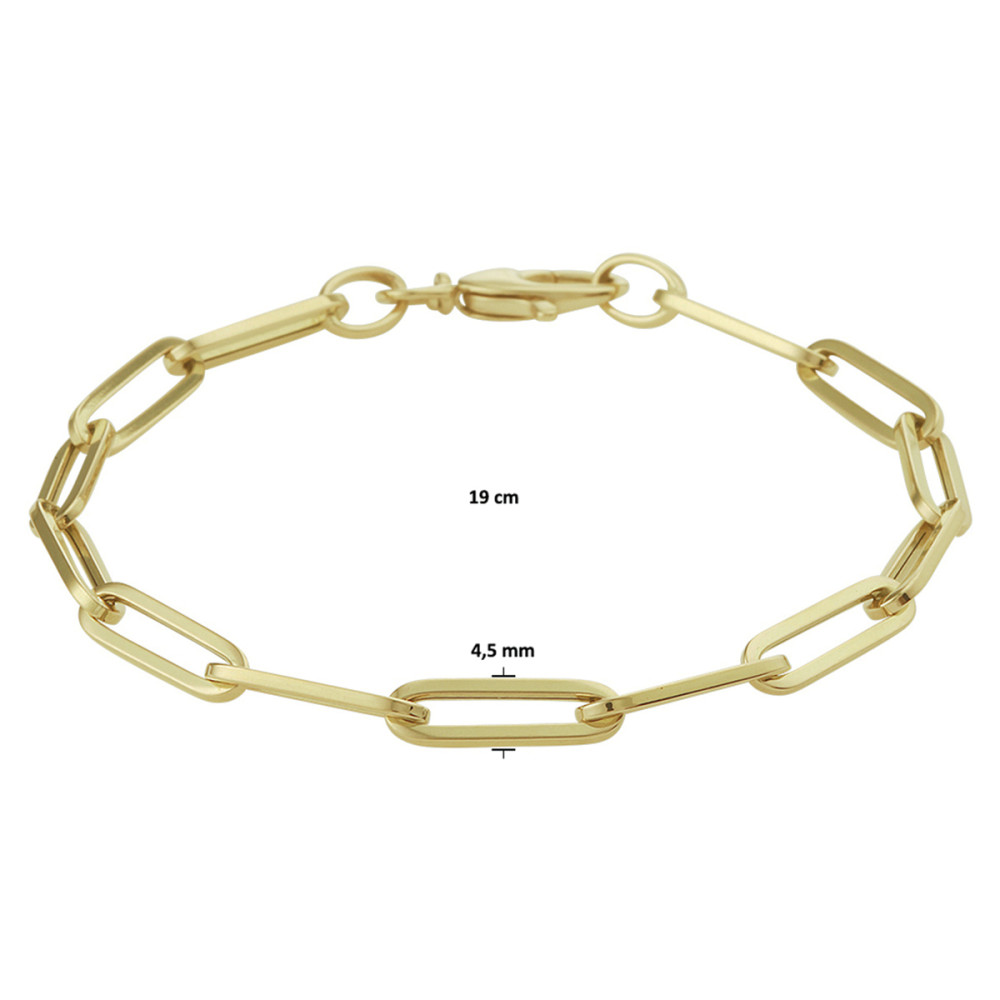 paperclip-schakelarmband-14-karaat-goud-glanzend-4-5-mm-breedte-lengte-19-cm