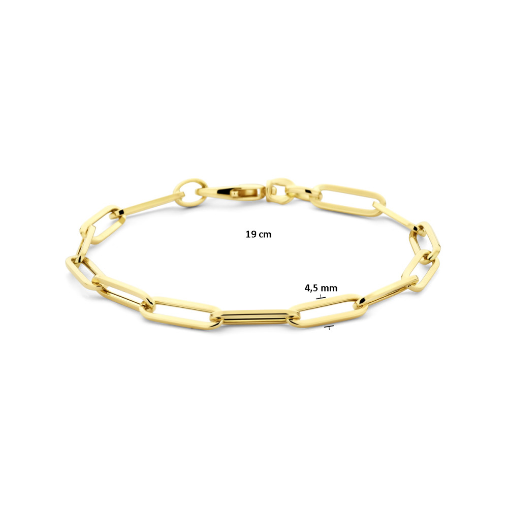 paperclip-schakelarmband-14-karaat-goud-glanzend-4-5-mm-breedte-lengte-19-cm