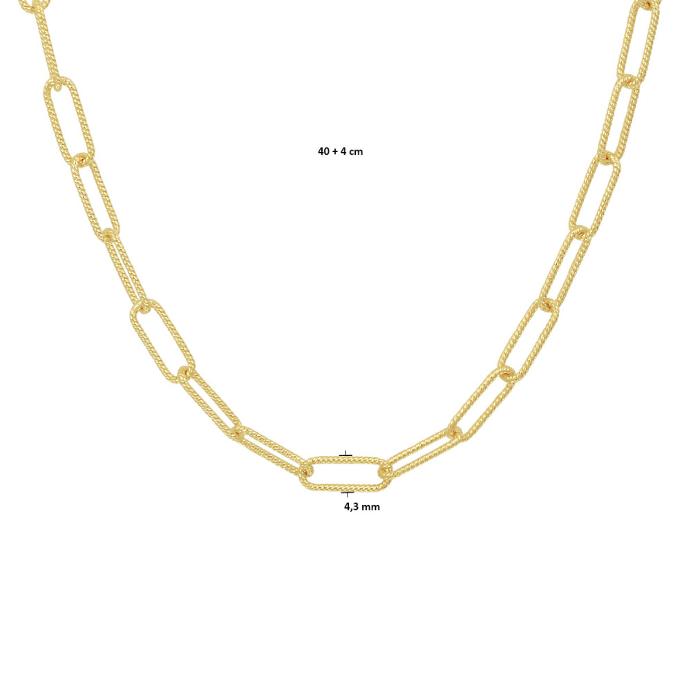 paperclip-schakelketting-gold-plated-gedraaid-4-3-mm-breedte-lengte-40-44-cm