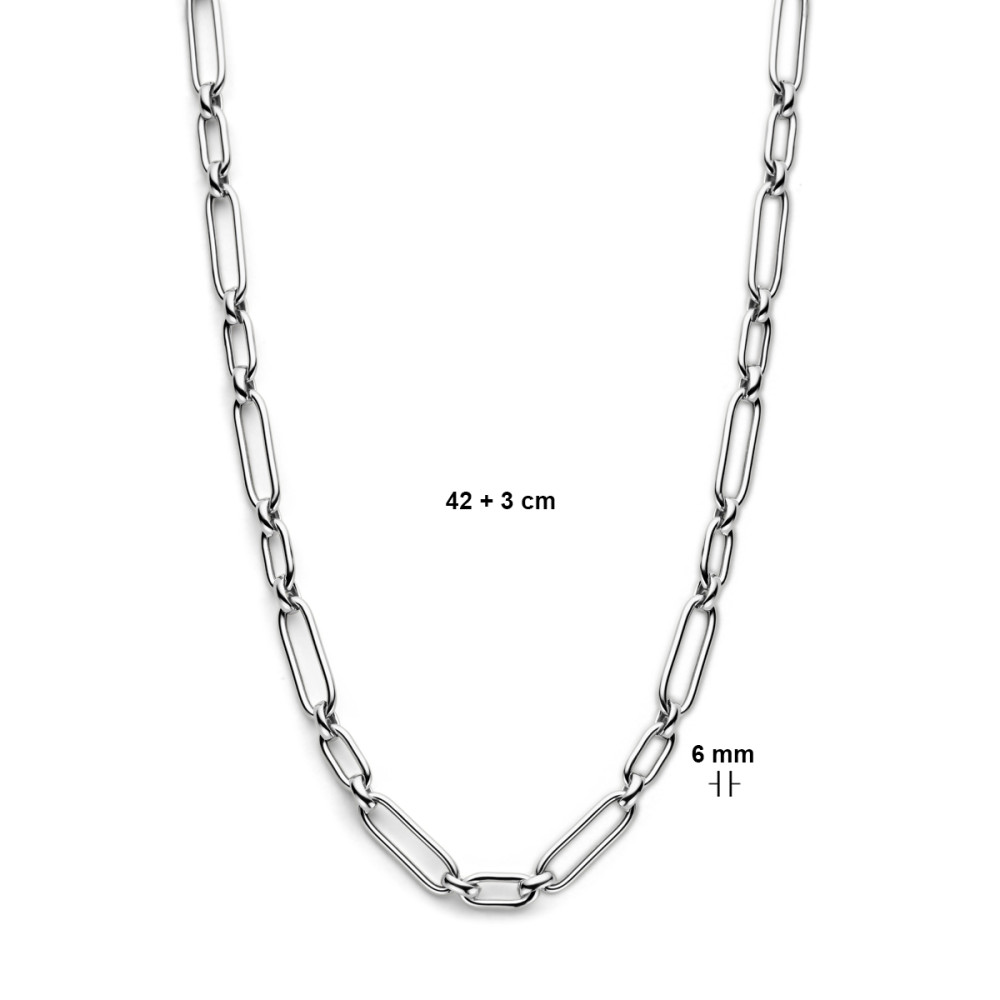 paperclipschakel-collier-gerhodineerd-zilver-lengte-verstelbaar-42-45-cm