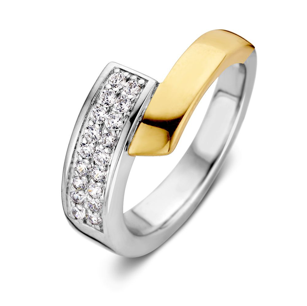 pave-crossover-ring-van-14-karaat-bicolor-goud-en-zilver-elegante-vorm-met-zirkonia-steentjes