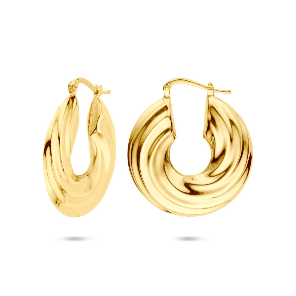 platte-licht-gedraaide-oorringen-met-gold-plating-diameter-30-mm