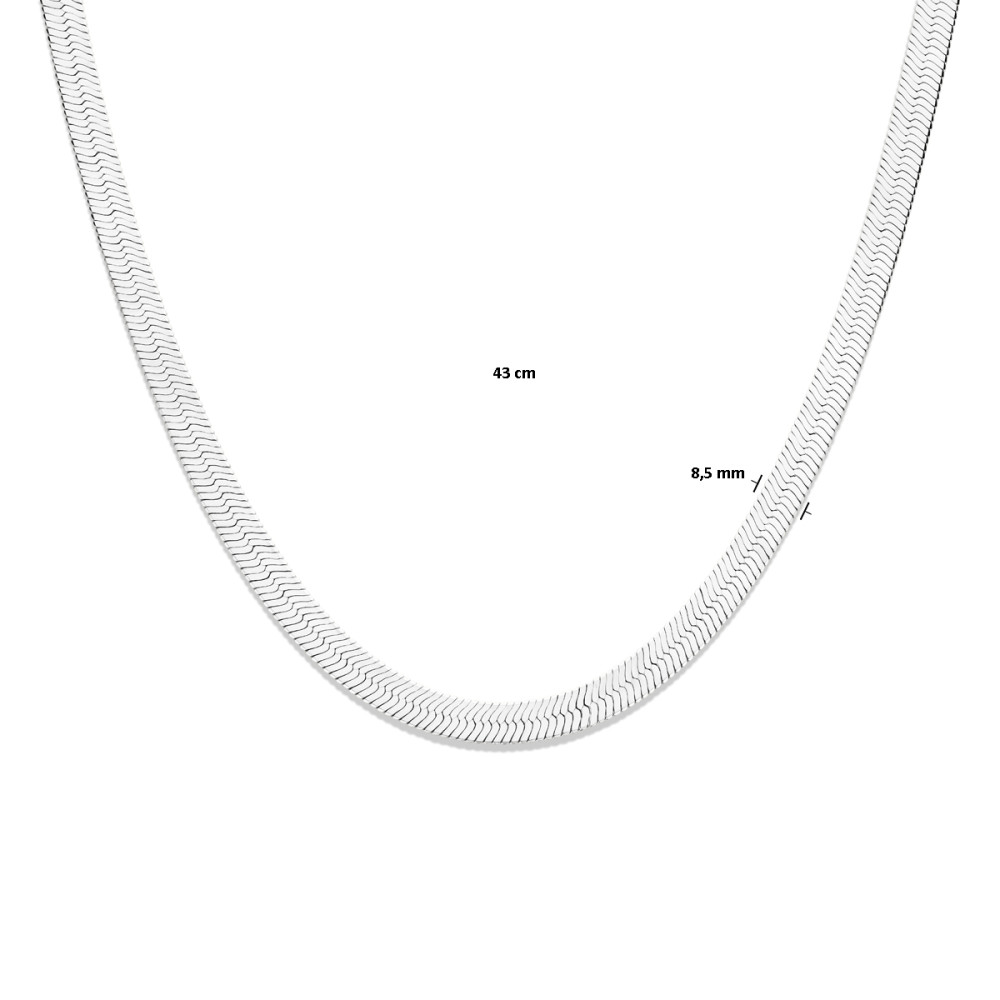platte-slangschakel-8-5-mm-ketting-zonder-hanger-zilver-gerhodineerd