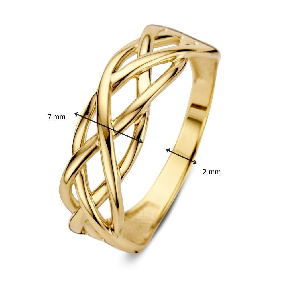 prachtige-14-karaat-gouden-crosover-ring-7-mm