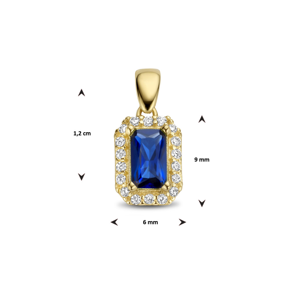 rechthoekige-gouden-hanger-met-blauwe-en-transparante-zirkonia-stenen-hoogte-12-mm