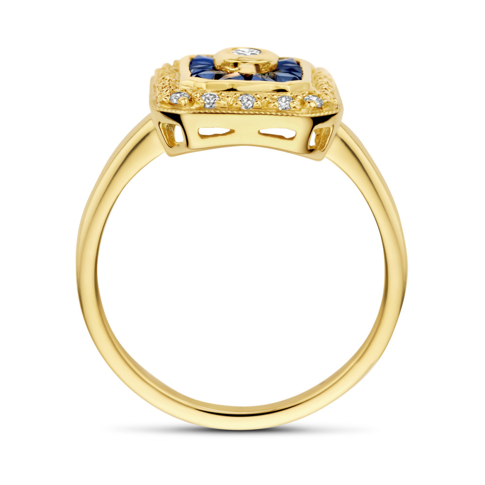 rechthoekige-ring-goud-blauwe-saffier-en-halo-van-diamanten-0-25-crt-14-5-mm-breedte