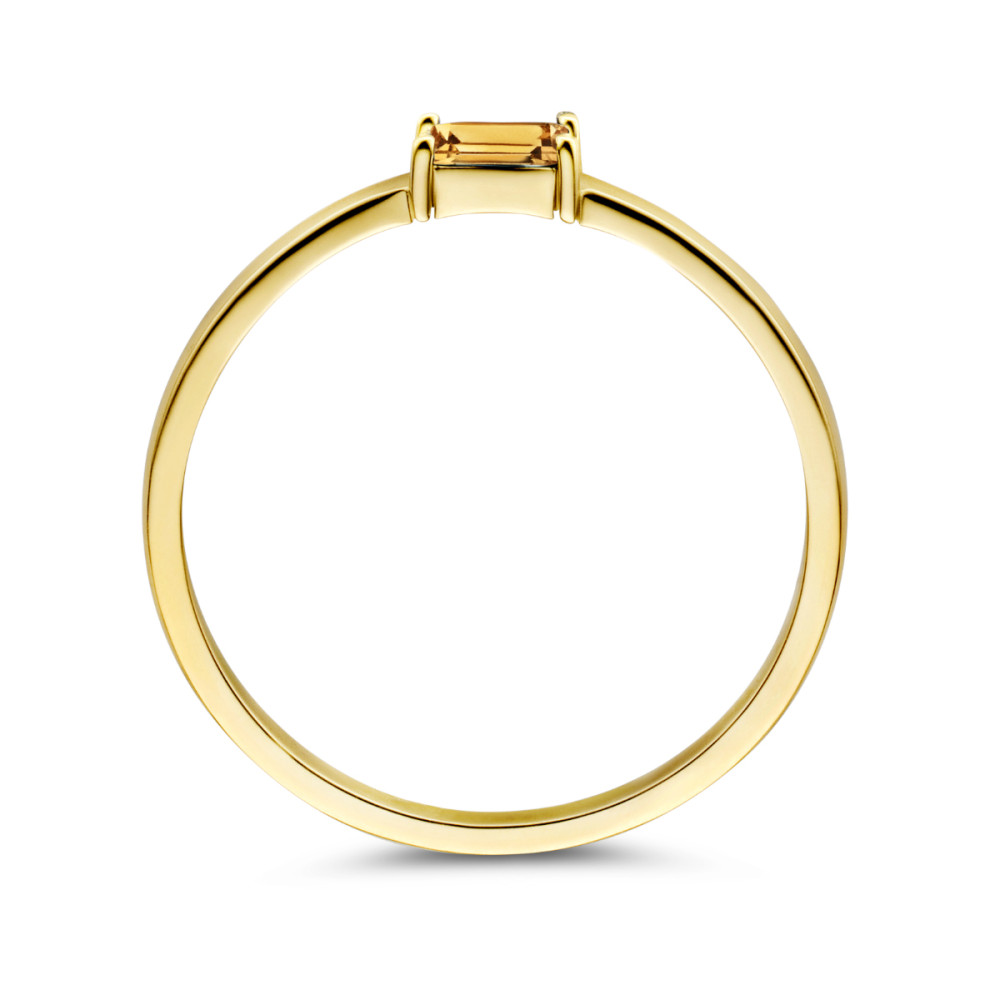 rechthoekige-solitair-ring-van-14-karaat-goud-met-citrien-in-vierpoots-zetting