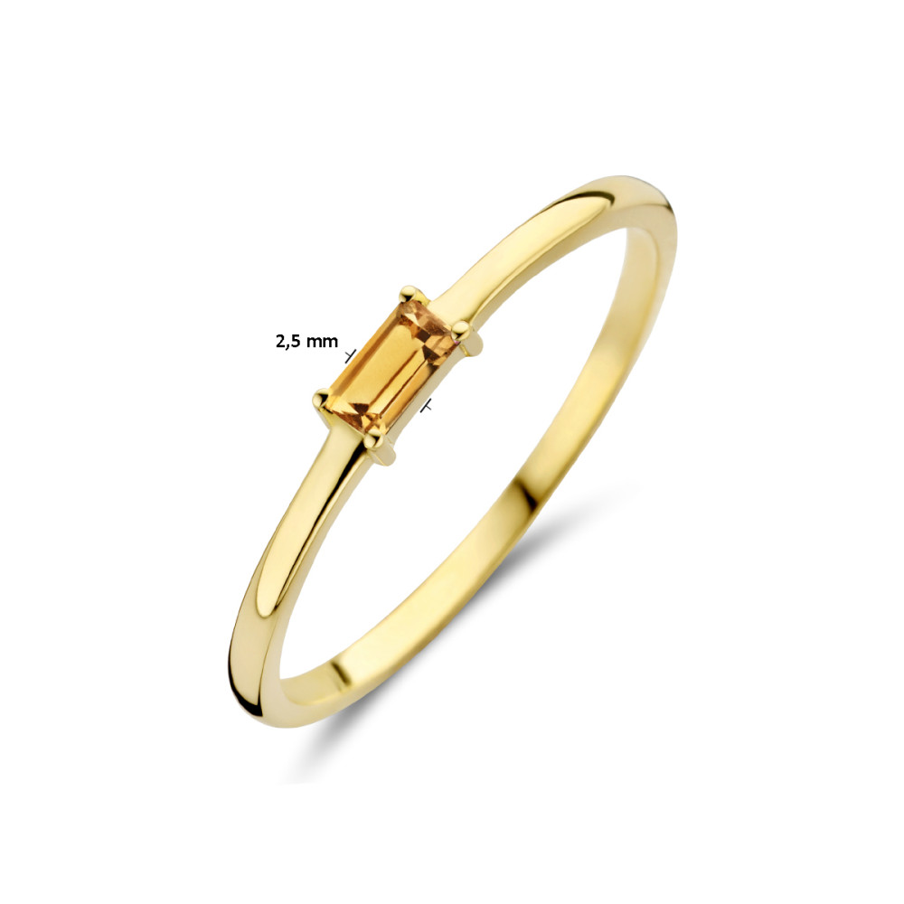 rechthoekige-solitair-ring-van-14-karaat-goud-met-citrien-in-vierpoots-zetting