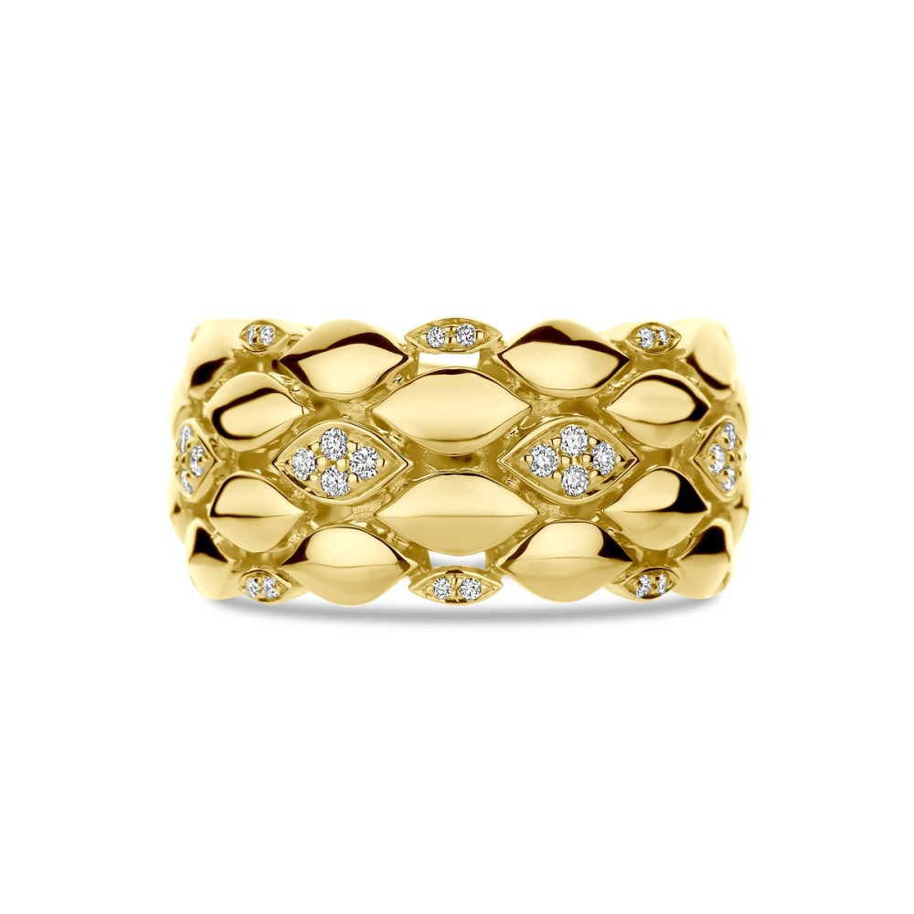 ring-14-karaat-goud-diamanten-vlakken-0-17-crt-glanzend-11-mm-breedte