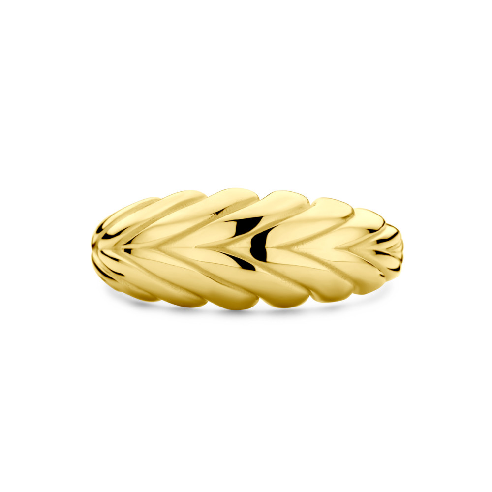 ring-14-karaat-goud-glanzend-gevlochten-bladpatroon-8-mm-breedte