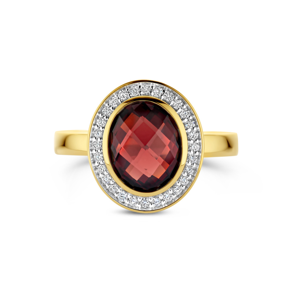 ring-14-karaat-goud-met-0-18-crt-diamanten-en-rode-granaat-15-mm-breedte