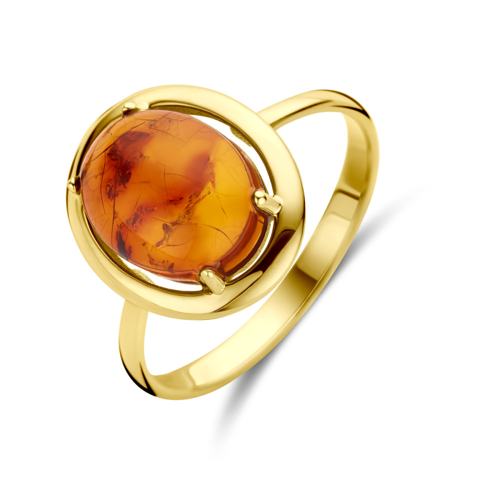 ring-glanzend-14-karaat-goud-met-ovaal-oranje-amber-steen-14-mm-breedte
