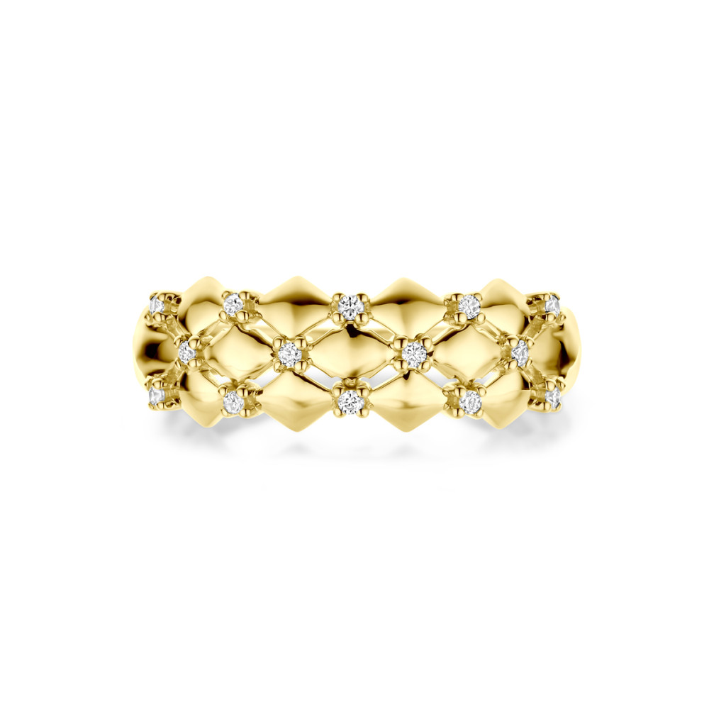 ring-honingraatpatroon-14-karaat-goud-met-0-08-crt-natuurlijke-diamanten-7-mm-breedte