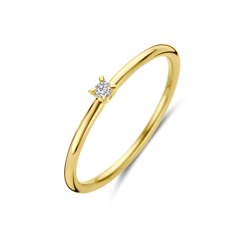 ring-met-0-03-crt-natuurlijke-diamant-14-karaat-goud-glanzend-2-mm-breedte