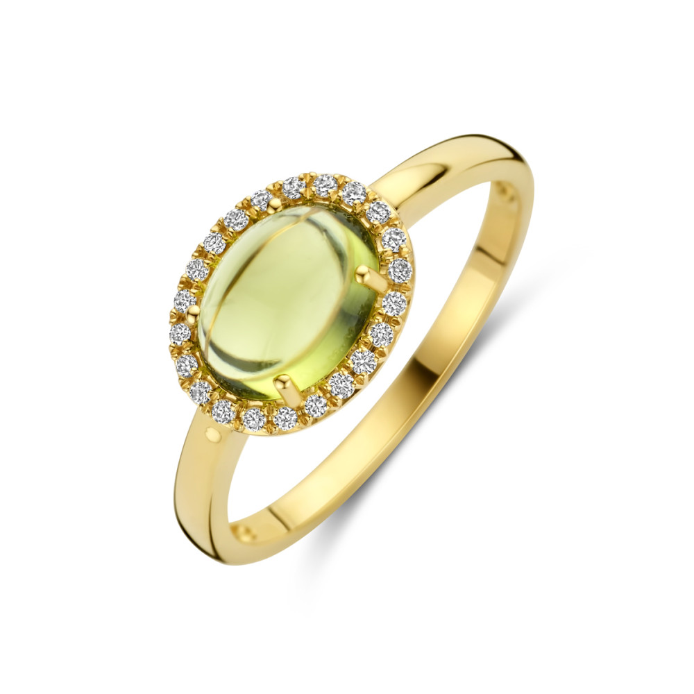 ring-met-groene-peridoot-en-0-09-crt-diamanten-14-karaat-glanzend-goud-10-5-mm-breedte