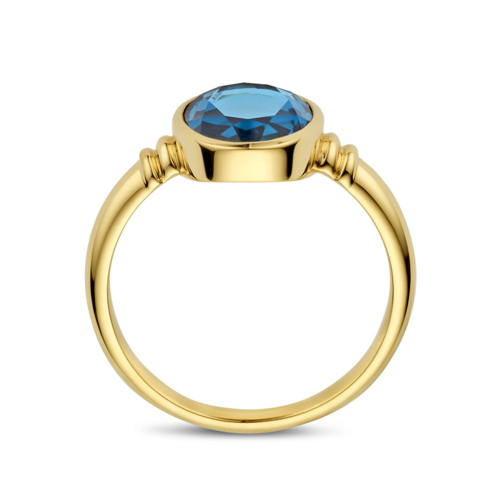 ring-met-ovaal-blauwe-topaas-en-14-karaat-goud-glanzend-12-mm-breedte