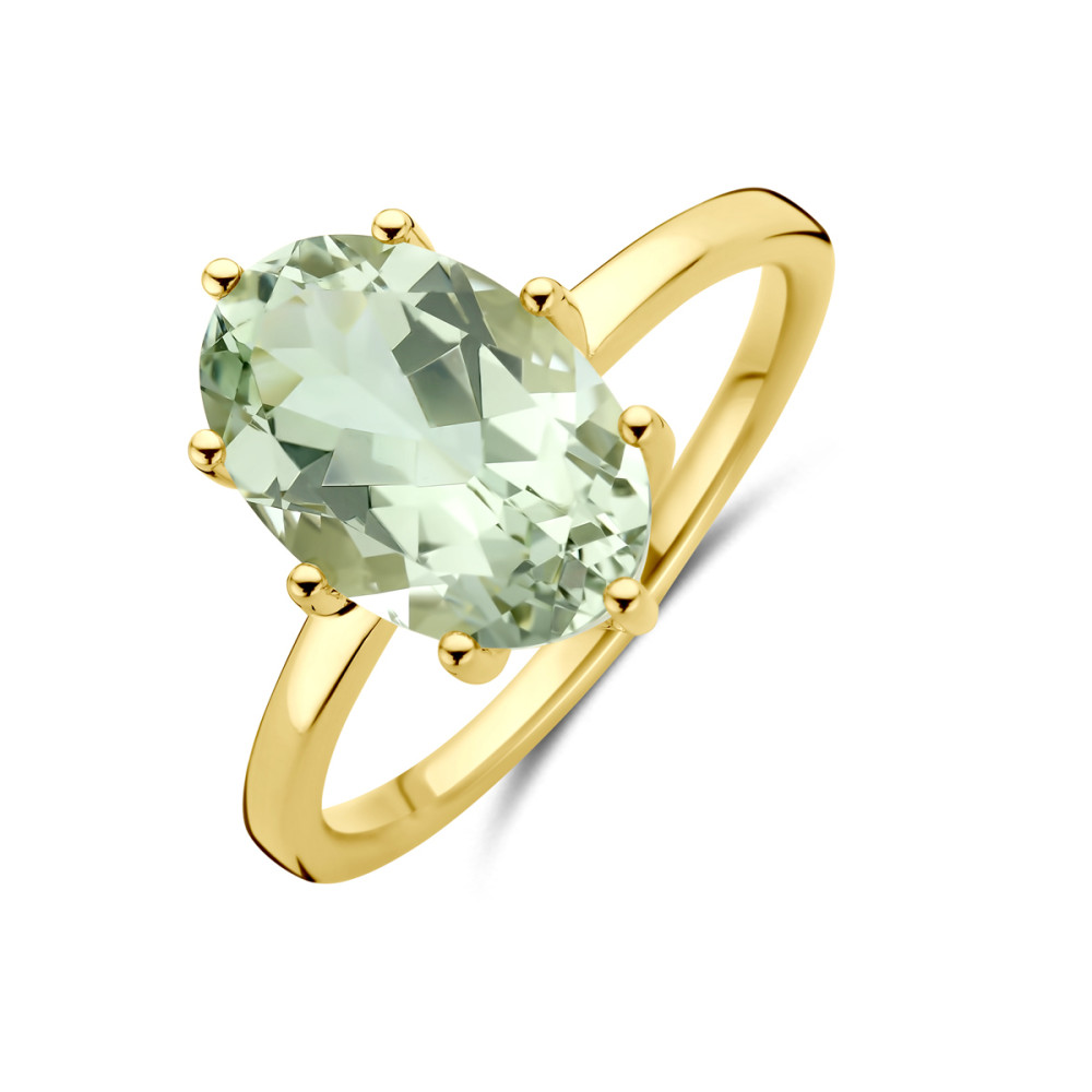 ring-met-steen-amethist-ovaal-14-karaat-goud-lichtgroen-glanzend-klauwzetting