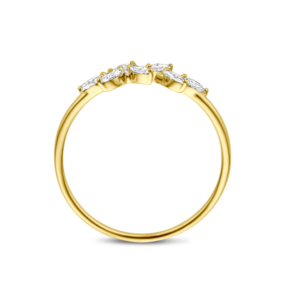 ring-met-zirkonia-s-ovale-bladvorm-14-karaat-goud-glanzend-4-mm-breedte