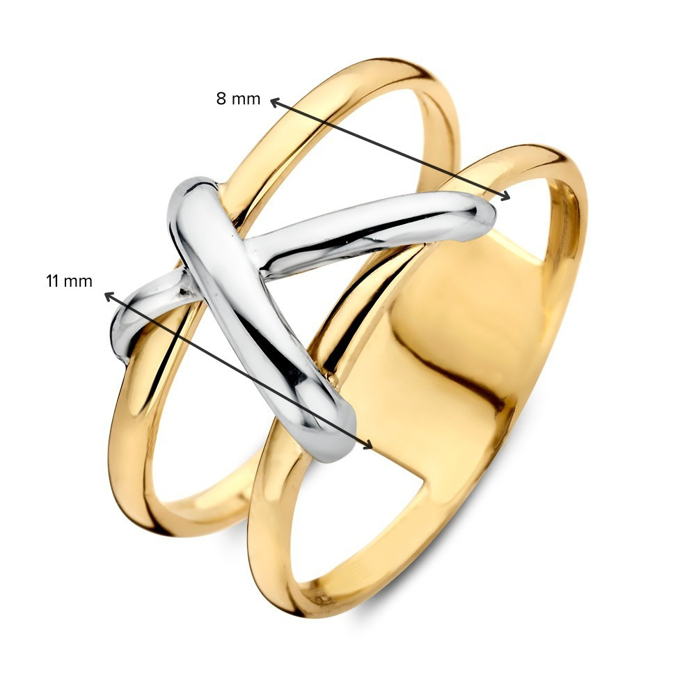 ring-van-14-karaat-goud-met-abstract-witgouden-kruis-van-11-mm-breed
