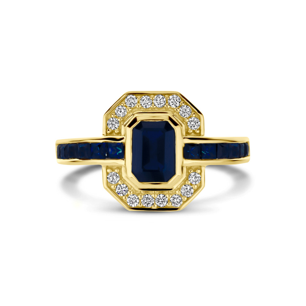 ring-van-14-karaat-goud-met-diepblauwe-saffier-en-0-20-crt-diamant-13-5-mm-breedte