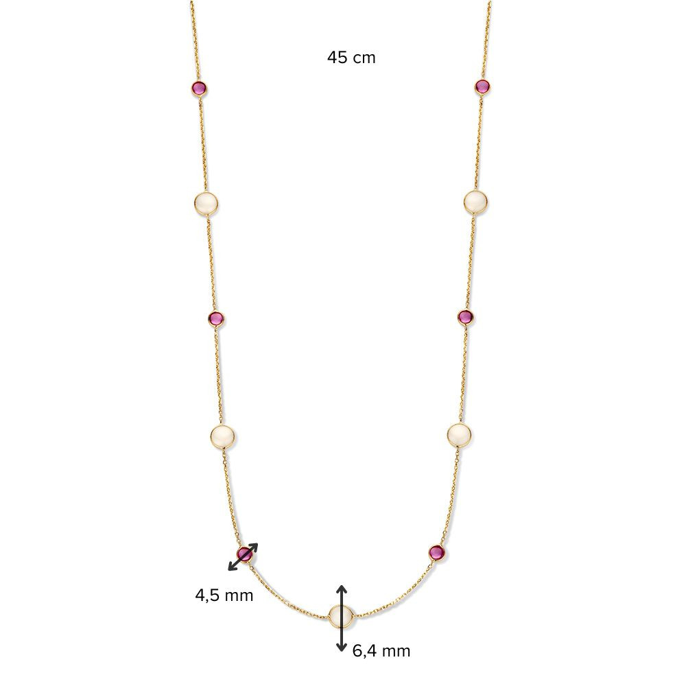 rond-14-karaat-gouden-ketting-met-robijn-en-maansteen-lengte-45-cm