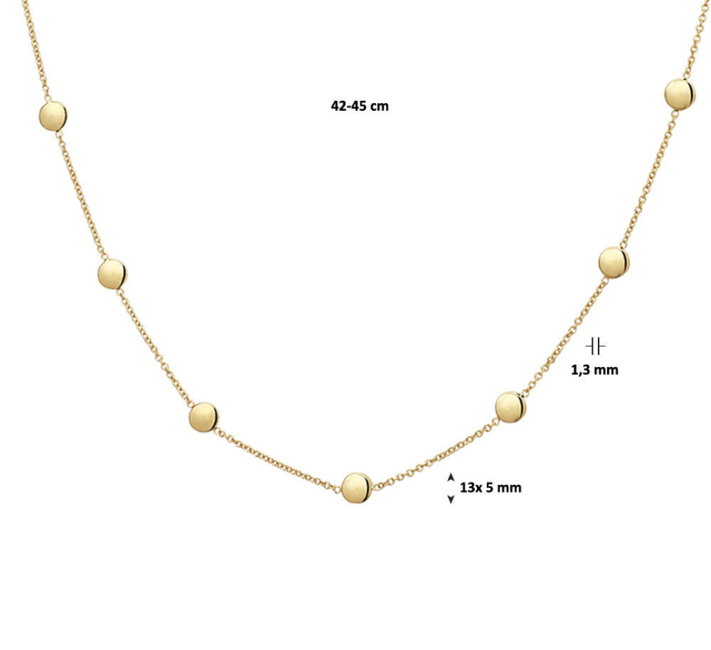 rond-bolletje-1-3-mm-collier-zonder-hanger-14-karaat-goud-lengte-verstelbaar-42-45-cm