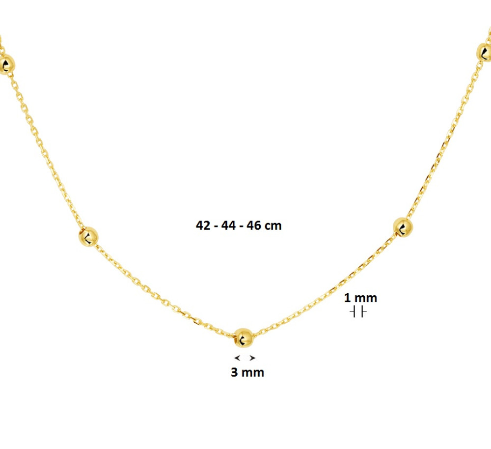 rond-bolletje-1-mm-schakelcollier-goud-kettingen-zonder-hanger-lengte-verstelbaar-42-46-cm
