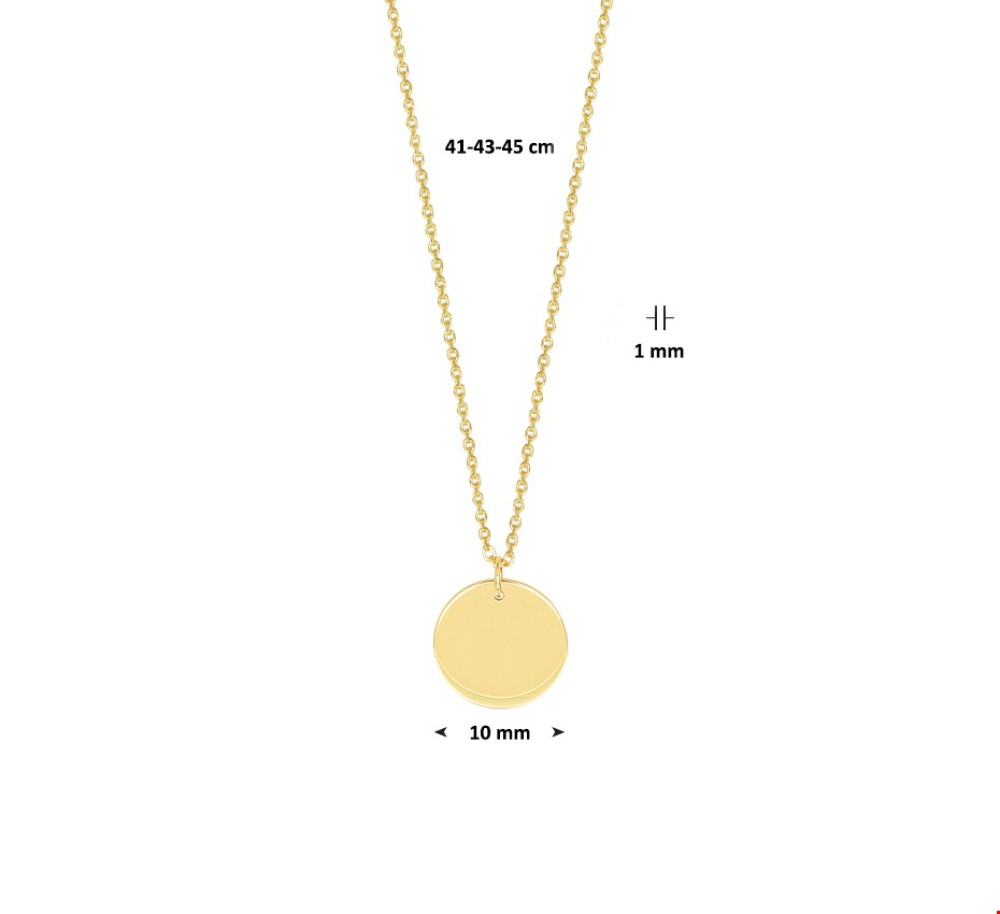 rond-bolletje-ketting-met-hanger-1-mm-14-karaat-goud-lengte-verstelbaar-41-45-cm