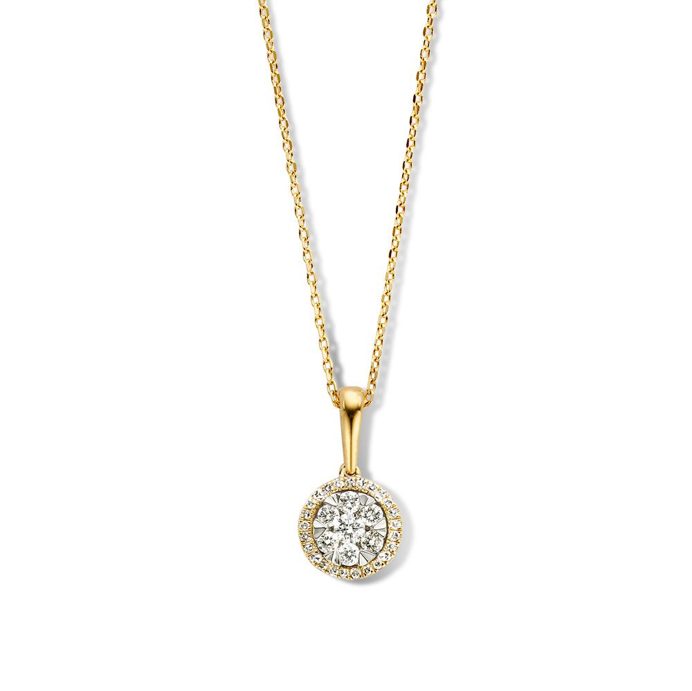ronde-14-karaat-gouden-collier-met-halo-diamanten-lengte-verstelbaar-40-45-cm