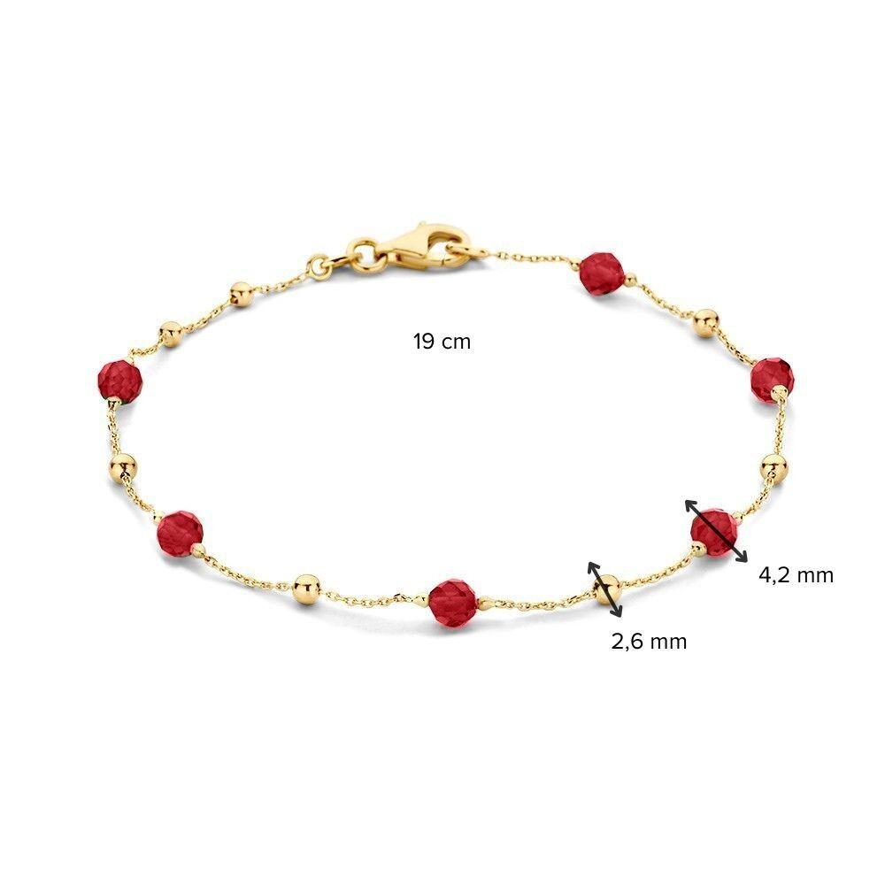 ronde-armband-met-gouden-bolletjes-en-rode-zirkonia-schakels-lengte-19-cm