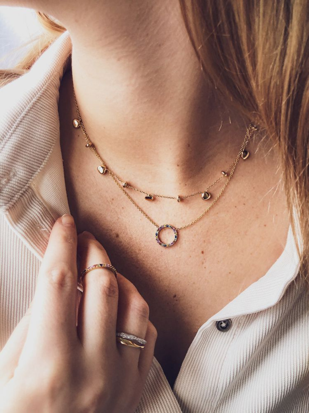 ronde-bolletjes-ketting-met-saffier-lengte-verstelbaar-40-45-cm