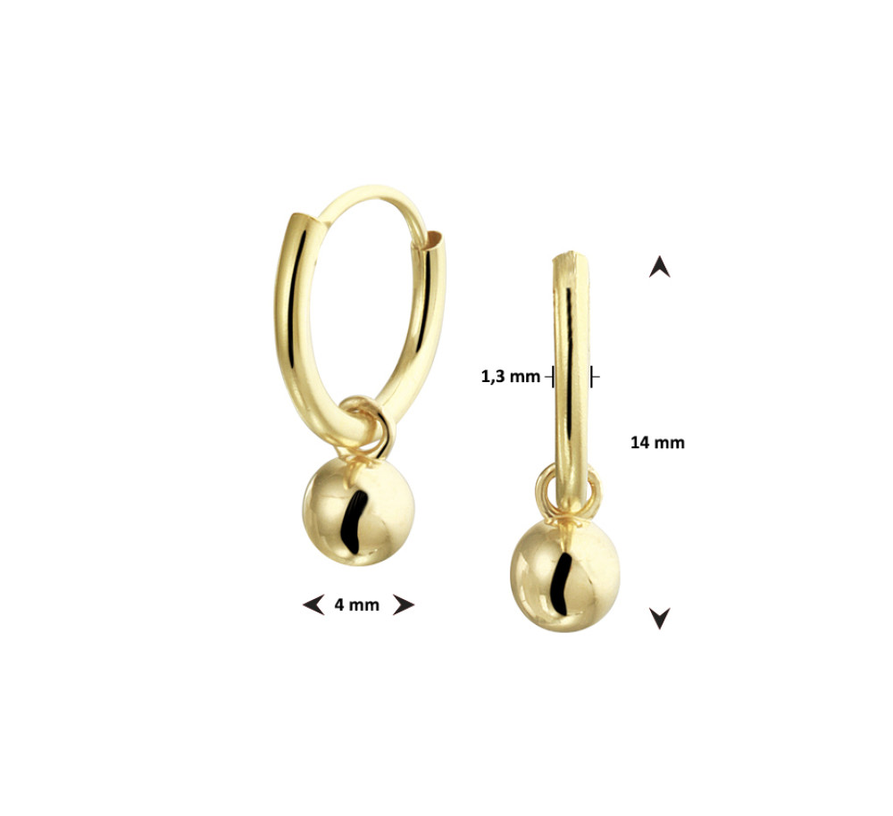 ronde-creolen-met-bolletjes-hanger-14-karaat-goud-11-mm