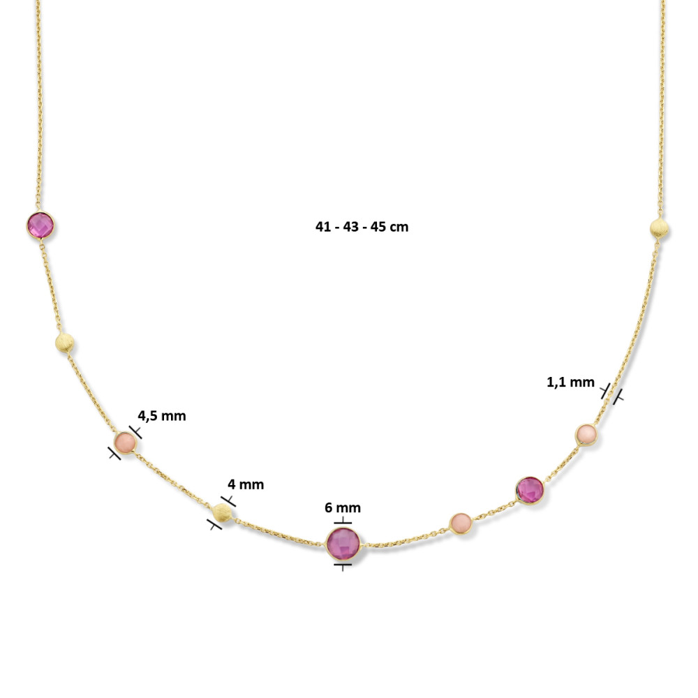 ronde-edelsteencollier-goud-met-robijn-en-opaal-lengte-verstelbaar-41-45-cm