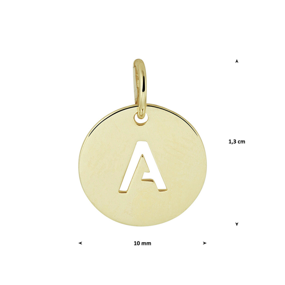ronde-gouden-letter-hanger-met-uitgesneden-letter-diameter-10-mm