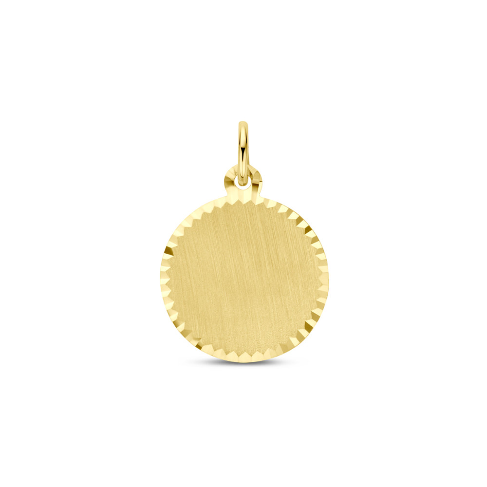 ronde-graveerhanger-14-karaat-goud-matte-afwerking-21-mm-hoog