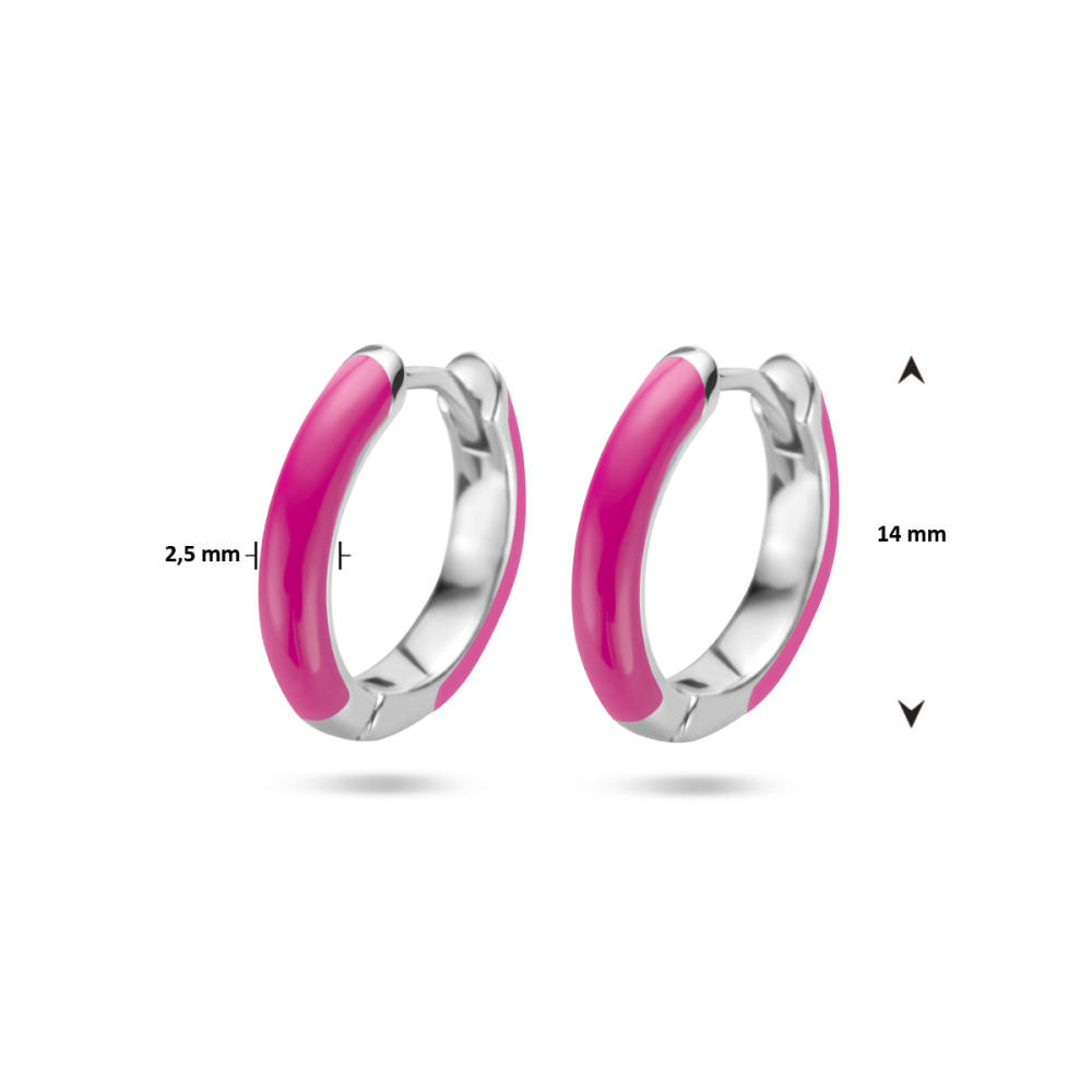 ronde-klapcreolen-zilver-met-roze-emaille-diameter-14-mm
