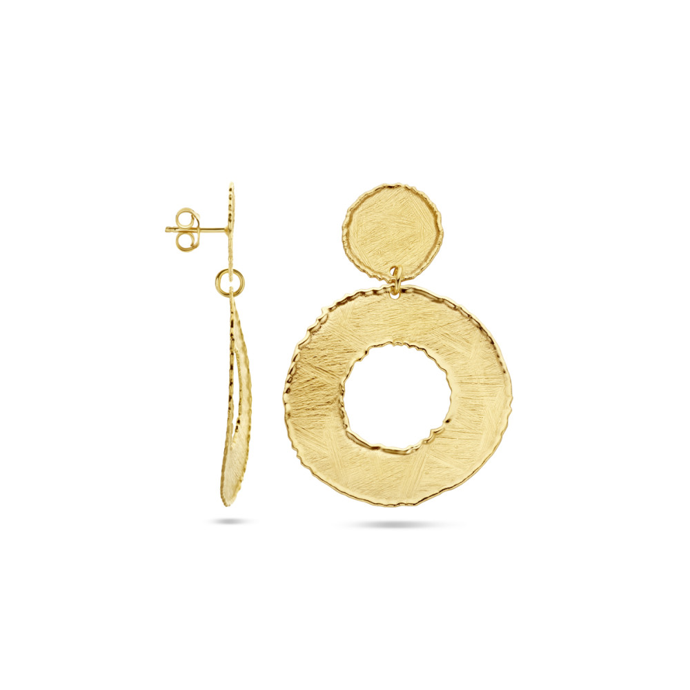 ronde-oorhangers-gold-plating-met-krastextuur-50-mm