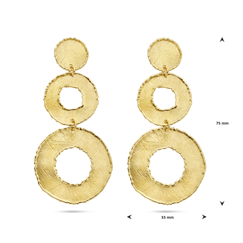 ronde-oorhangers-gold-plating-met-scratched-afwerking-75-mm