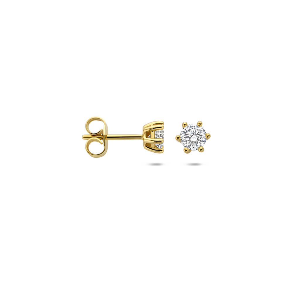 ronde-oorknopjes-14-karaat-goud-diamanten-0-50-crt-glanzend-4-mm-diameter