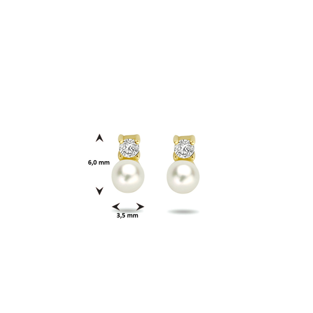 ronde-oorknopjes-14-karaat-goud-parel-en-zirkonia-glanzend-3-5-mm-breed-x-6-mm-hoog