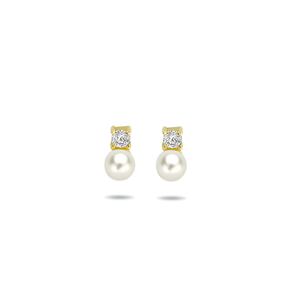 ronde-oorknopjes-14-karaat-goud-parel-en-zirkonia-glanzend-3-5-mm-breed-x-6-mm-hoog