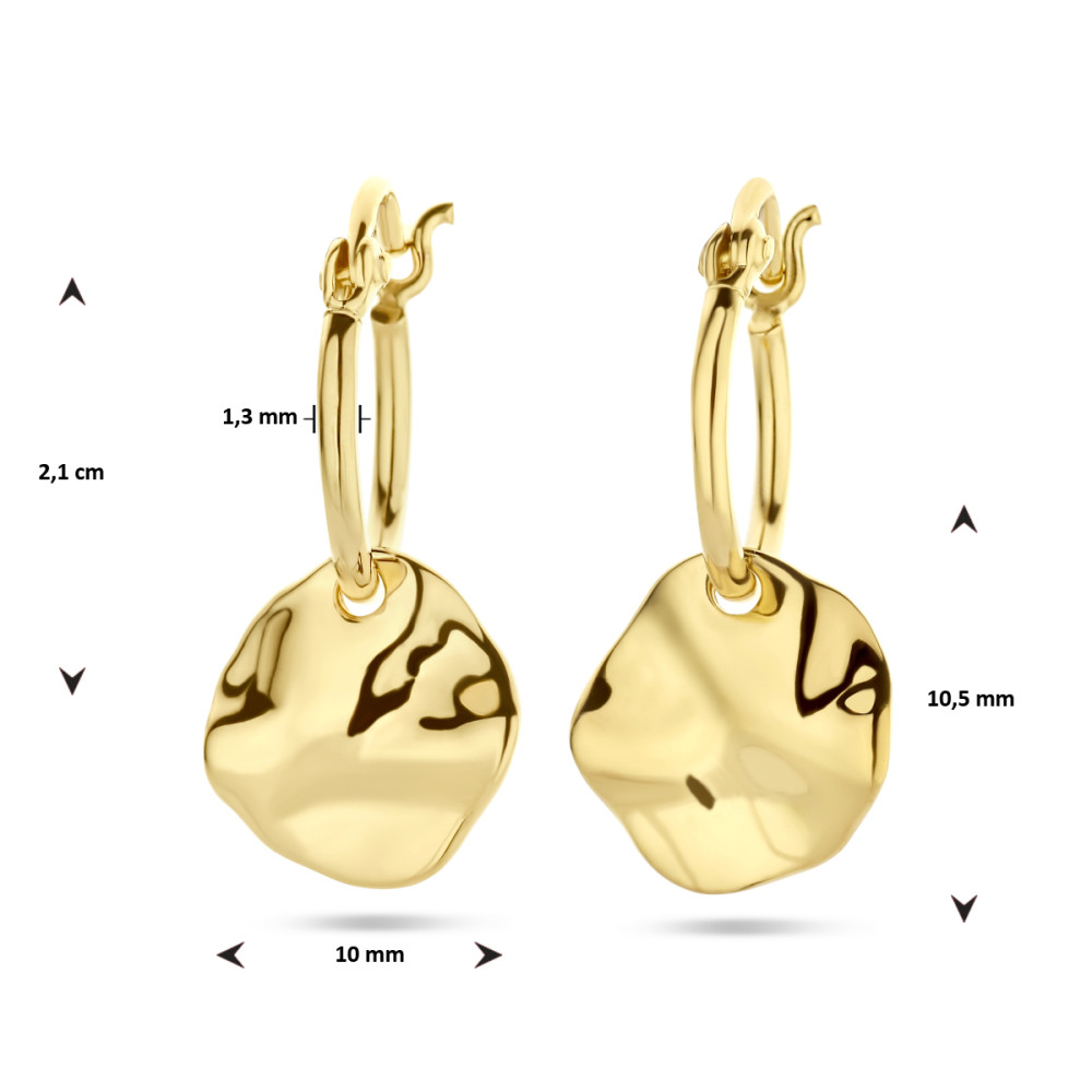 ronde-oorringen-met-hanger-gold-plating-diameter-11-mm