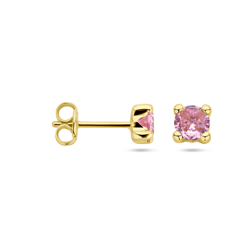 ronde-oorstekers-met-roze-zirkonia-14-karaat-goud/diameter-4-5-mm