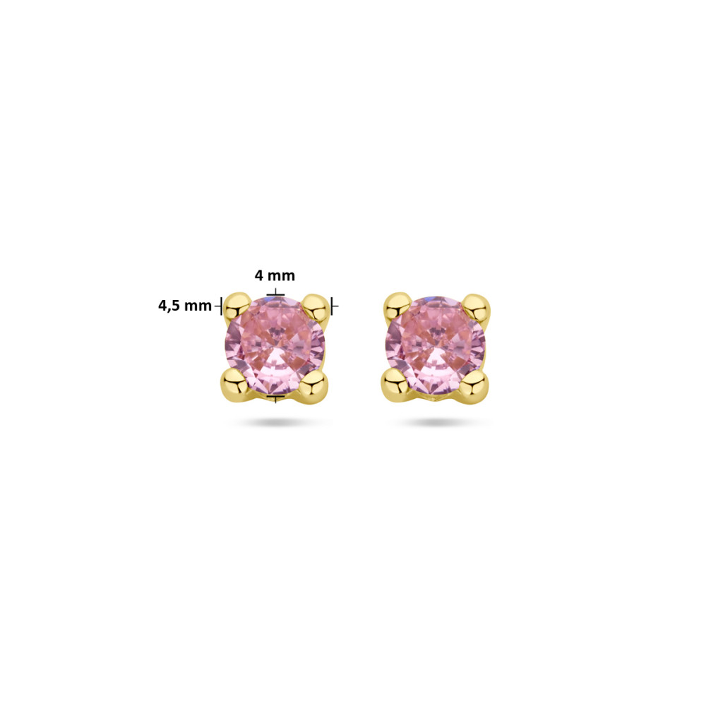 ronde-oorstekers-met-roze-zirkonia-14-karaat-goud/diameter-4-5-mm